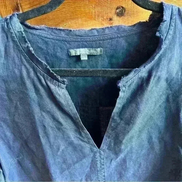 Michael Stars Paloma Frayed Hem Linen Dress - Picture 7 of 7